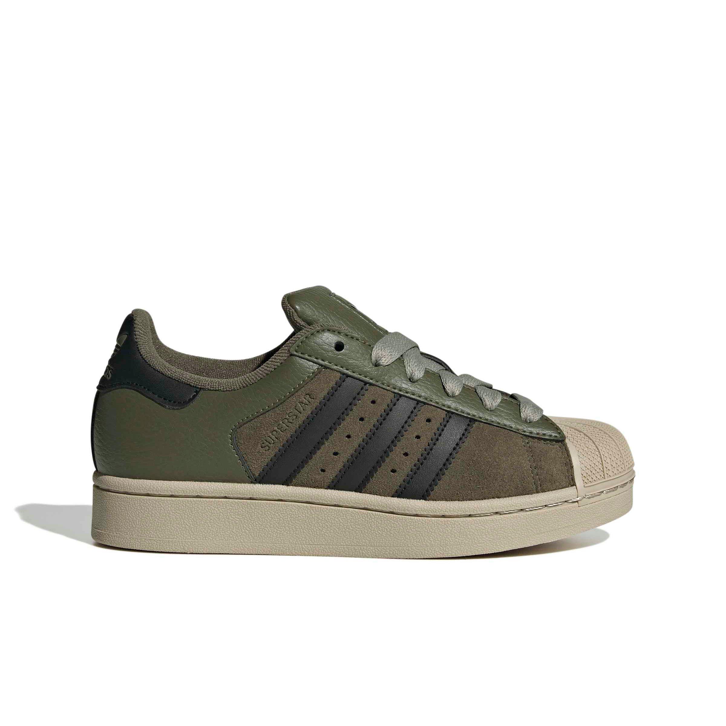 adidas Originals Superstar II "Olive Strata/Core Black/Khaki Three" Grade School Boys' Shoe - OLIVE/BLACK/KHAKI